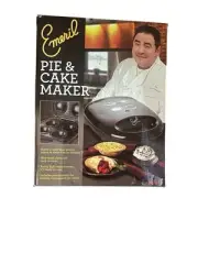 Electric Cake and Pie Maker Nonstick Plates Emeril by T-Fal Bakes 4 Cakes Black