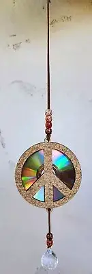 Peace Suncatcher Handmade Reflective Crystal Prism