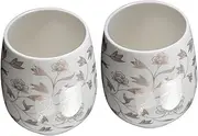 SECFOU Japanese Tea Cup 2pcs Ceramic Teaware Retro Design Decorative Tea Bowl