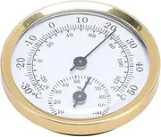 Indoor Outdoor Hygrometer, Wall Thermometer Fahrenheit Celsius Aluminium Alloy Wall Temperature Humidity Meter for Home Refrigerator Laboratory