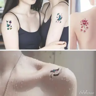 紋身貼紙 刺青 蝴蝶 花朵 花卉 紋身貼 刺青貼紙 防水 小清新 性感唯美