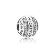 Pandora Sterling Silver With CZ Logo Hearts Charm 797433CZ