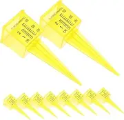Precise Measurement Sprinkler Rain Gauge 10pcs Outdoor Gauge Rainfall Monitoring Device Wide Mouth Cup Plastic Measure Rainfall for Lawns Yards