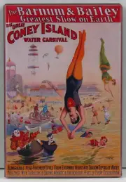 Barnum & Bailey Coney Island Water Carnival 2" X 3" Fridge / Locker Magnet.