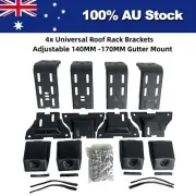 4x Universal Roof Rack Brackets Adjustable 140MM-170MM for Rain Gutter Mount 4x4