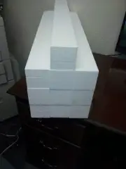 12 StyroFoam Shipping & Packing Blocks 30x3x3--High Quality 2LB Dense Foam--New!