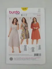 Burda Sewing Pattern 6680 Women's Dress Pattern Size US 20-34 EUR 46-60 NEW