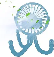 Diuyzoc Handheld Stroller Fan - Travel Stroller Clip Rotatable Fan - ° Rotate Flexible Tripod Handheld Cooling Fan for Stroller Handlebars