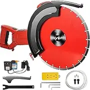 VEVOR Electric Concrete Saw, 14" Circular Cutter With Blade and Tools for Granite, Brick, Porcelain, Reinforced Concrete and Other Materials - 1800W
