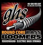 GHS Strings GHS Round Core Bass Boomers, 5-String Set, Medium Light Gauge (37.25" winding) (RC-5ML-DYB)