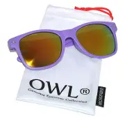 MATTE MIRROR LENS CLASSIC 80s VINTAGE RETRO SUNGLASSES SHADES PURPLE