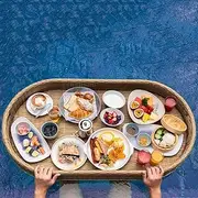 Floating Tray for Pool 100 x 50 x 20cm Floating Breakfast Concept Breakfast Tray in Swimming Pool - Floating Breakfast in Tropical Resort