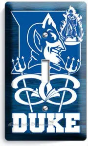 DUKE UNIVERSITY BLUE DEVILS BASKETBALL TEAM SINGLE LIGHT SWITCH WALL PLATE COVER
