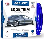All-Fit Automotive Car Door Edge Protector – Universal DIY Edge Trim to Prevent Scratches & Dings – Flexible Adhesive Molding Trim for Cars, Trucks & SUVs (10 Ft - Blue)