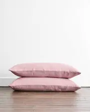 Lavender 100% French Flax Linen King Pillowcases (Set of Two)