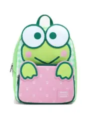 Loungefly Sanrio Keroppi 3D Gingham Mini Backpack green frog plad new with tags