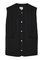 Sunspel Quilted Cotton Gilet - Black - M M
