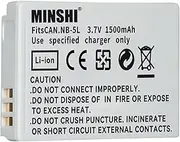 MINSHI NB-5L Battery Compatible with Canon NB-5L 【3.7V 1500mAhh】 High Efficiency Battery S100V，S100 SD700，SD790，SD800，SD850，SD890，SD900，SD950，SD970，SD990