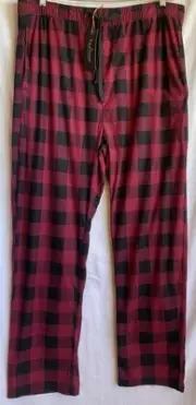 TAILOR VINTAGE LOUNGE FLANNEL PANTS, DRAWSTRING, CHECK PATTERN, XXL,$49 TAGS