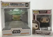Funko Pop! Star Wars Grogu Using The Force #485 & Aguilar Crouching #379 IOB