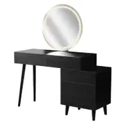 Demetria Dressing Table w/ Touch Screen Mirror LED Light