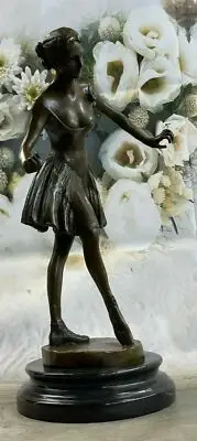 Bronze Female Ballerina Statue Bronze 15.5" Modern Ballet Dance Sculpture