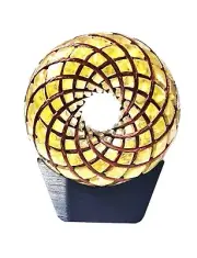 Citrine stone Rodin coil 15 cm wide model (shipping 1 usd)