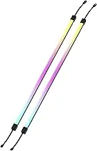 CORSAIR LS430 Aurora Light RGB Strips 430mm – 2X Magnetic Diffused Individually Addressable RGB LED Strips – +5V ARGB Header or CORSAIR iCUE Controller – ARGB to iCUE 3-Pin Adapter Cable Included