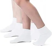 [Silky Toes] 3 or 6 Pk Triple Roll Bamboo School Socks, Turn Cuff Girls Boys Casual Crew Socks