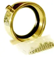 2-1/2" NST Replacement Hydrant Swivel Adapter with Screw & Balls Polished Brass