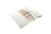 Jasart 18 Brush Bundle w 36.5x7.5cm Roll up Canvas Holder Storage Organiser