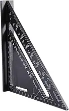 Measuring tool, 7 Inch Metric Aluminum Alloy Black Oxidation Roofing Triangle Angle Protractor Layout Guide tool measure Roofing Triangle Protractor(Metric)