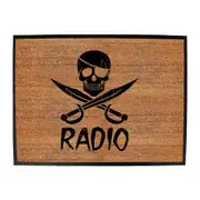 Pirate Radio - Funny Novelty Doormat Man Cave Floor mat