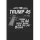 The Trump 45 Cause the 44 didn’’t work for the last 8 years: Cool Animated Trump 2020 Design Notebook Composition Book Novelty Gift (6