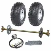 740mm Rear Axle Kit+6'' Wheels Brake Sprocket Drift Trike Go Kart Quad Buggy ATV