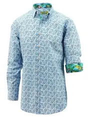 SpongeBob Squarepants Mens Long Sleeve Shirt Hawaiian - Floral Print