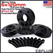 [4] 30mm Thick BMW F-Body 5x120 C.B 72.6 Wheel Spacer Kit 14x1.25 Bolts Included (for: BMW)