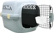Cat Travel Carrier, Portable Hard Sided Pet Travel Carrier with Large Space Lockable Door, 4 Sides Ventilation, Lightweight Foldable Travel Cat Carrier for Outdoor Home Car (Large)
