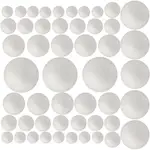 50 PACK CRAFT FOAM BALLS, 5 SIZES(1-2.4 INCHES) WHITE POLYST