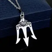 Percy Jackson & Olympians Die Cut Trident Necklace w Rope Chain- Mailed from USA