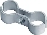 eoere 2 Sets Chain Link Fence Panel Clamps, Saddle Kennel Clamps for 2-3/8" Pipe Panel Frames