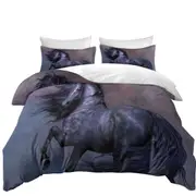 Mythos the Handsome Black Horse Quilt Cover
