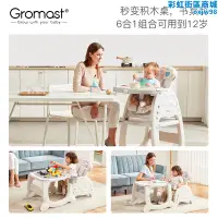 在飛比找露天拍賣優惠-gromast寶寶餐椅多功能嬰兒飯餐桌椅兒童學座椅家用積木桌