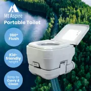 Mt Aspire 10L Portable Toilet Flushable Outdoor Camping Potty Bucket Caravan