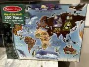 Melissa & Doug Map Of The World 500 Pc. Puzzle New 3171 Sealed