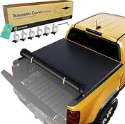 YHTAUTO Soft Roll Up 5.6 Ft (67.4") Truck Bed Tonneau Cover Compatible with 2009-2018 Dodge Ram 1500, 2019-2024 Ram 1500 Classic, No Ram Box, w/Auto Locking Truck Bed Cover