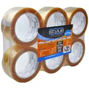 Stylus Heavy Duty Packaging Tape Clear 6 Pack