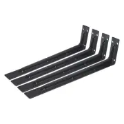 4pcs Black Shelf Bracket 22 inch L Floating Shelf Bracket for Shelves