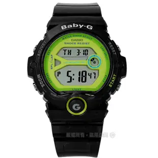 Baby-G CASIO / BG-6903-1B / 卡西歐熱愛運動果凍半透明兩地時間橡膠手錶 黑色 45mm