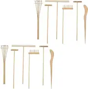 2 Sand Table Accessories Sand for Garden Mini Zen Garden Tool Sandbox Sandbox Rake Miniature Rake for Zen Garden Sand Play Therapy Kit Miniature Tools Zen Garden Kit Bamboo